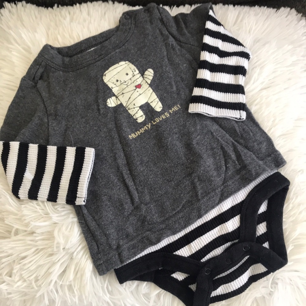BabyGap baby gap 3-6 M one piece romper creeper Halloween mummy loves me